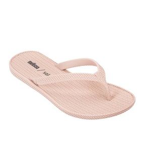 Melissa Women Flip Flop Sandals Braided Summer Salinas US 6 Sand Pink